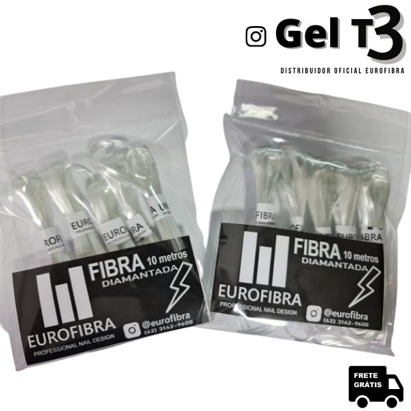 fibra para unhas Eurofibra 2 packs 10m frete gratis 2