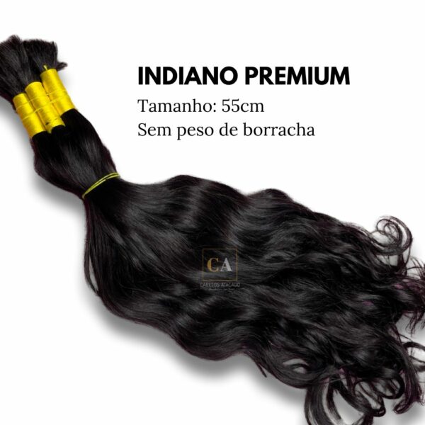 cabelo humano indiano premium 55cm sem borracha